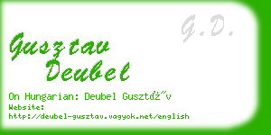 gusztav deubel business card